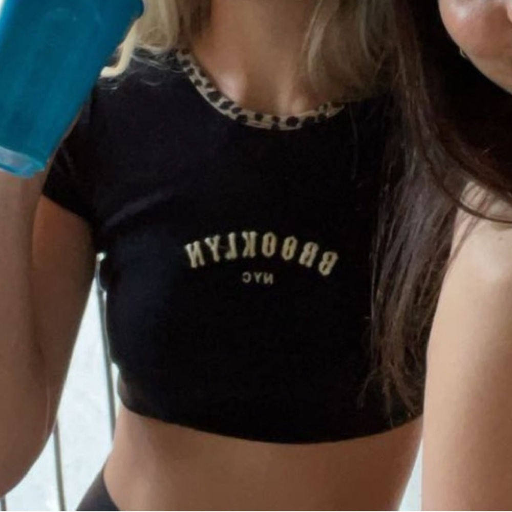 brandy Melville black crop top